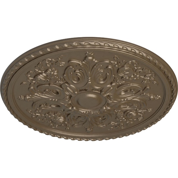 Bradford Ceiling Medallion (Fits Canopies Up To 6 5/8), Hand-Painted Warm Silver, 32 5/8OD X 2P